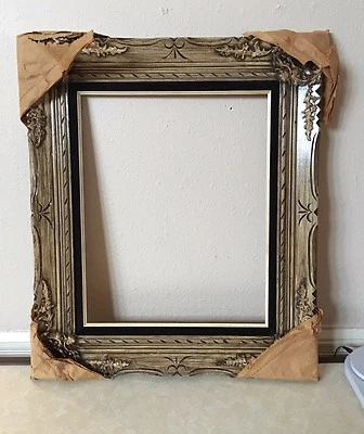 Antiguo Marco Provincial Francés Madera Maciza Hollywood Regency Todo Original Foto 1 de 4