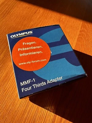 Olympus MMF-1 Four thirds Adapter Micro 3/4 Silver W/ Box Sony Pen - Mint Unused - Image 1 of 4