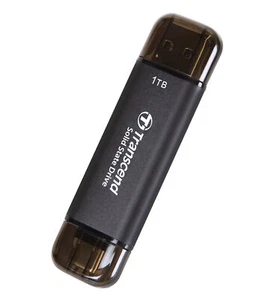 1TB Transcend ESD310C Dual USB Portable SSD (USB Type-A and Type-C) - Afbeelding 1 van 4
