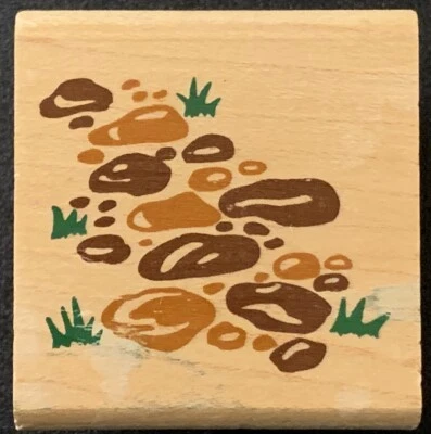 Estampida de goma Posh Impressions River Rocks sello de goma Foto 1 de 3