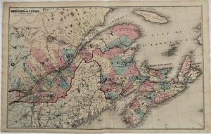 1878 Map Dominion of Canada Quebec Nova Scotia New Brunswick Prince Edward Islnd - Picture 1 of 1
