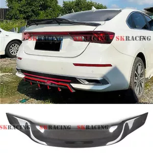 Fit For Kia Forte K3 2019-2023 Carbon Fiber Duckbill Rear Trunk Lip Spoiler Wing - Picture 1 of 12