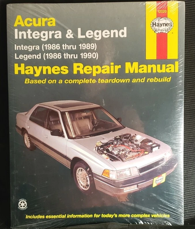 MANUAL DE REPARACIÓN HAYNES 12020 ACURA Integra (1986-1989) & Legend (1986-1990) SELLADO Foto 1 de 1
