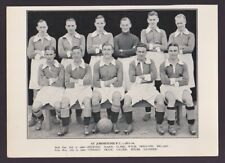 XL SONNTAGSPOST FUSSBALL ALBUM TEAMKARTE - ST JOHNSTONE F.C. 1933-34