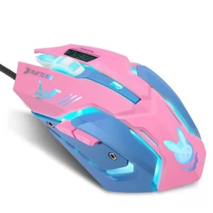 LED 2400 DPI USB Computer Mute Mouse Wired Mouse Silent Mouse Gaming Mouse - Picture 1 of 12