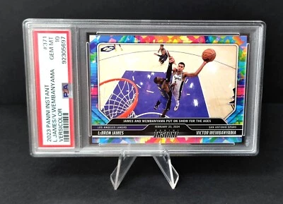 Wembanyama Lebron James -2023/24 Panini Instant #371 NBA - Versicolor /5 PSA 10 - Imagen 1 de 4