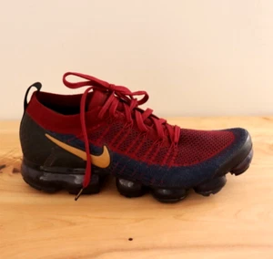 Nike Vapormax Flyknit 2 Running Sneaker Shoes Size 10 44 Maroon Red Obsidian - Picture 1 of 15
