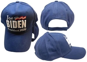 Joe Biden President 2020 USA Navy Blue 100% Cotton Embroidered Hat Cap - Picture 1 of 6