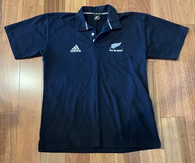 Camiseta Adidas Nueva Zelanda All Blacks Equipo de Rugby Hombre XL Material Pesado Cuello Foto 1 de 4