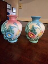 Hull Pottery B-4-6 1/2" Vases Both in Amazing Condition  MINT