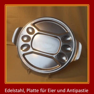 Eierteller,Servierplatte,Antipastiplatte,Eier,Antipasti,Platte,Edelstahl,29,5 cm - Bild 1 von 4