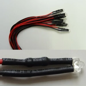 10 Piezas LED 1,8mm Blanco Claro Cableado 6-12V C3806 Modelismo Hobby Profesión - Imagen 1 de 1