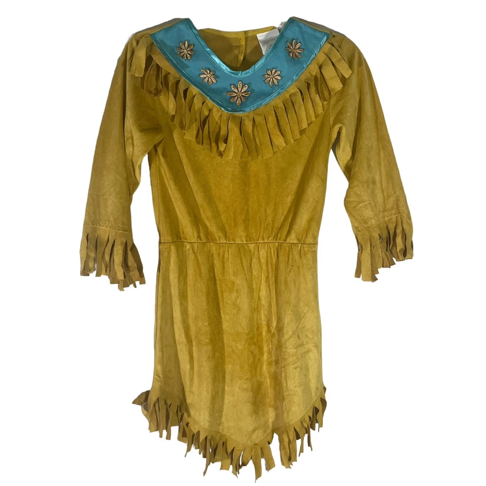 Pocahontas Costume Girls L 12/14 Indian Dress Halloween Forum Novelties - Image 1 of 4