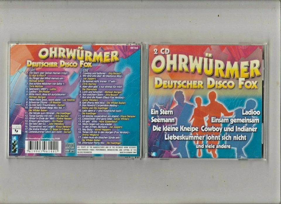 Ohrwürmer deutscher Disco Fox 2 CDs Various Artists 2007