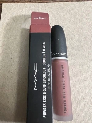 MAC Powder Kiss Liquid Lipcolour #997 OVER THE TAUPE NIB  .17 fl oz Free Ship - Image 1 of 2