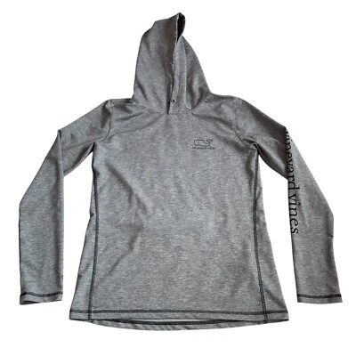 Vineyard Vines Performance Sudadera con Capucha Mujer Pequeña Gris Jaspeado Sudadera con Capucha Foto 1 de 4