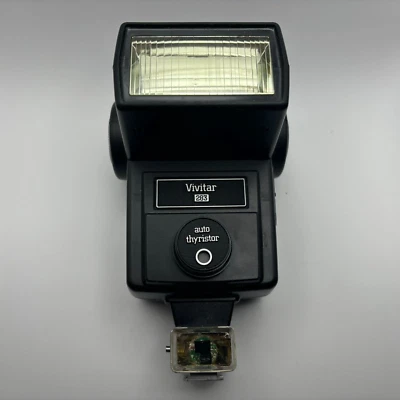 Vivitar SB-4 283 Black Auto Thyristor Shoe Mount Flexible Arm Camera Flash -D21 - Image 1 of 3