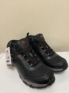 Mens Leather Walking Hiking Memory Foam Casual Ankle Boots Trainers Is 11.5 UK10 - Picture 1 of 9