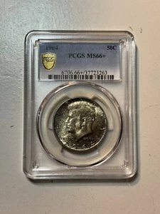 1964 P Kennedy Half Dollar PCGS Goldshield MS66+ Rainbow Toned PQ - Picture 1 of 11