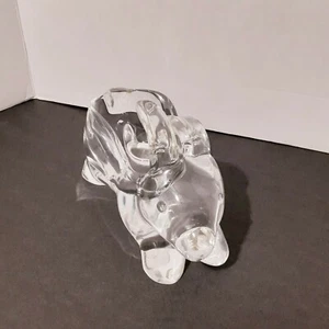 Vintage Art Glass Bunny Rabbit Easter Figurine Candy Dish 2.7 Lbs Paperweight - Picture 1 of 11
