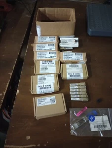 Assorted Fiber And Copper SFP Connections - Picture 1 of 8