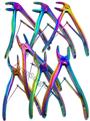 CYNAMED New German Pedo Extracting Forceps 7 pcs Kelin Set Dental Instruments Children