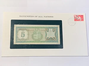 Billete Y Sobre Aruba 5 Florines Nuevos + Ficha (102-18/A0-93) - Bild 1 von 3