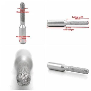 8mm 5/16" Dia Brazed Diamond Profile Wheel Router Bit Routing Stone Grit 60 - Picture 1 of 5