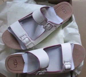UGG Platform Sandals Hanneli Flatform White or Black Sizes 7 9 10 New $135 - Picture 1 of 20