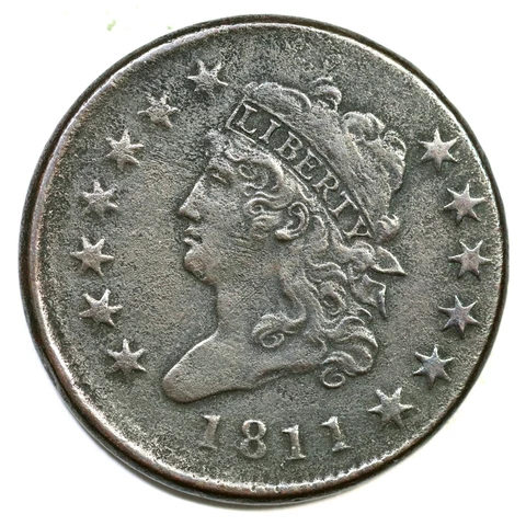 1811 S-287 R-2 Classic Head Large Cent Coin 1c Cover