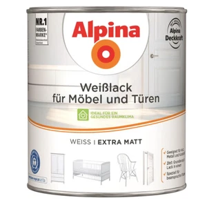 Alpina Barniz Blanco para Muebles y Puertas Extra Mate 2,0 Ltr. Pintura para muebles - Imagen 1 de 3