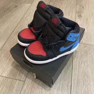 Nike Air Jordan 1 High OG TD Black/DK Powder Blue Taglia 7C - Nuove con scatola ✅️ - Foto 1 di 11
