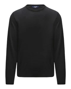 Maglioncino Girocollo K-Way K6113bw Uomo Lana Nero - Foto 1 di 3