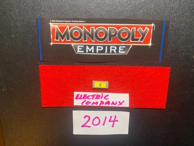 Monopoly EMPIRE ELECTRIC COMPANY AZULEJO Juego Pieza de Repuesto 2014 Foto 1 de 3