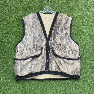 Chaleco Cabelas de Colección Para Hombres Cepillo Grande Camuflaje Caza Bolsillo Frontal a Presión Forrado EE. UU. Foto 1 de 4