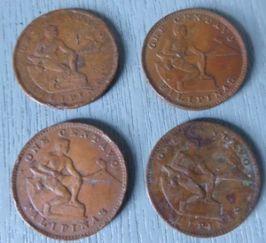 4 PHILIPPINEN U.S. ADMINISTRATION ONE CENTAVO COINS 2 1944, 1936, 1940 - Bild 1 von 11