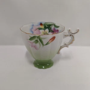 Taza de té floral vintage de Japón pintada a mano Demitasse - Imagen 1 de 10