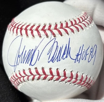 Johnny Bench Signed OML Baseball "HOF '89" **FRESH BAS STICKER** 8/26/25 - Image 1 of 4