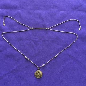 Alex & Ani 14Kt Gold Filled Adjustable Necklace 24” w/ Lotus Peace Petals 2016 - Picture 1 of 7