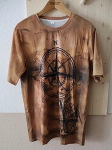 Stylisches T-Shirt in Kompass - Optik | Größe M | Neu! - Bild 1 von 7