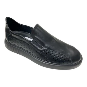 SCARPE SLIP ON CASUAL MOCASSINO UOMO BOTTICELLI SKU786 PELLE NERO ORIGINALE PE - Foto 1 di 6
