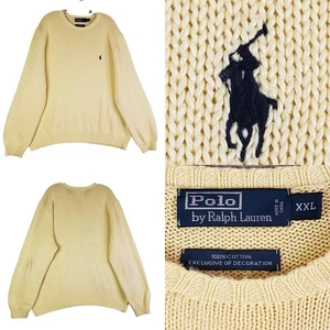 Polo Ralph Lauren Sweater Mens Pullover Butter Yellow Size XXL Cotton - Picture 1 of 8