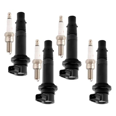4x Ignition Coil & Spark Plug Set For Yamaha FZS1 FZ1 YZFR1 YZFR6 VMAX1700 Vmax - Image 1 of 4