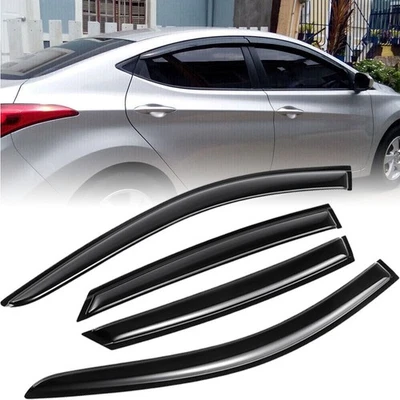 Para 2021-2024 Hyundai Elantra Sedan Visor de ventana Ventilación Guardias de lluvia Deflector de viento Foto 1 de 4