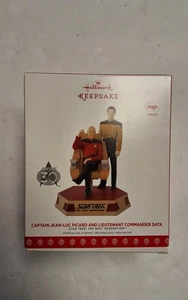 Star Trek La Próxima Generación Capitán Picard y Teniente Datos Ornamento - Imagen 1 de 6