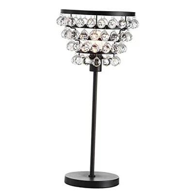  Abajur de mesa moderno contemporâneo bronze JYL9004A Buckingham 25" cristal/metal - Imagem 1 de 4