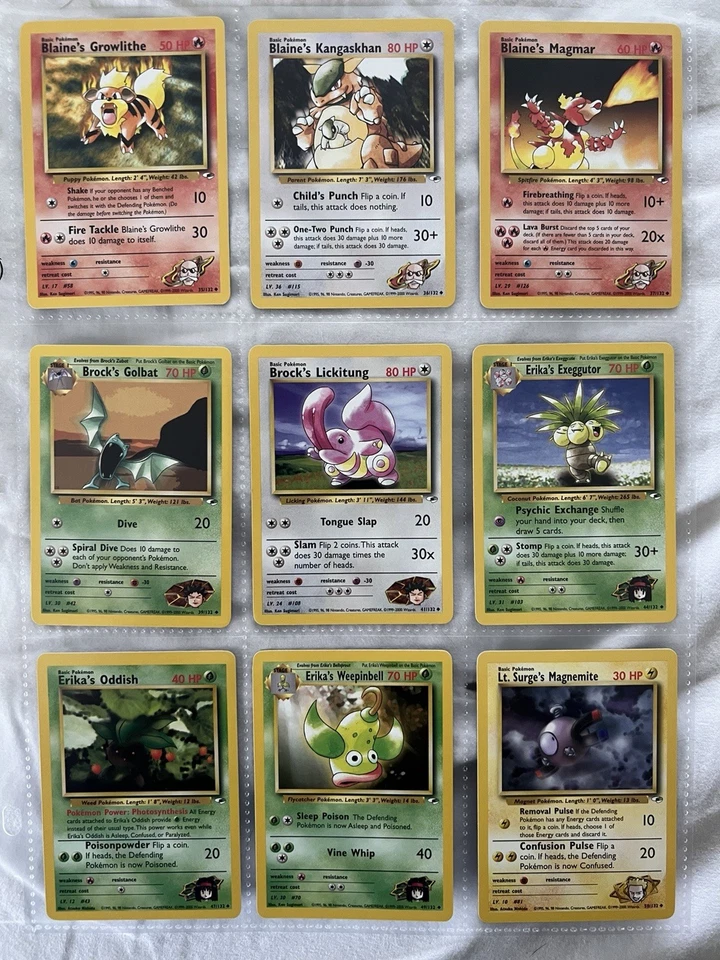 Some Common Gym Heroes Pokémon Cards - Image 1 of 4