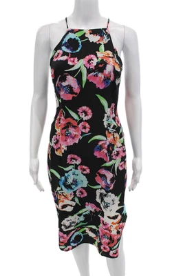 Maxi Vestido Floral Yumi Kim Para Mujer Cuello Redondo Correa de Espagueti Negro Talla S Foto 1 de 4