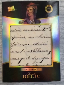 Tecumseh 2024 Pieces of the Past 1700's Jumbo Hand Written Relic Shawnee Chief - Picture 1 of 6