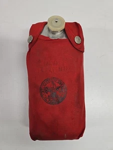 BOY SCOUT OF AMERICA OFFICIAL 1-1/2 QUART ALUMINUM CANTEEN IN RED COVER (USED) - Picture 1 of 3